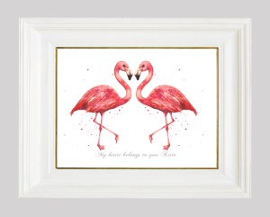 Valentine Framed Grey wall