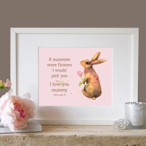 Mummy bunny frame with NAME