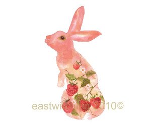 bunny strawberry etsy